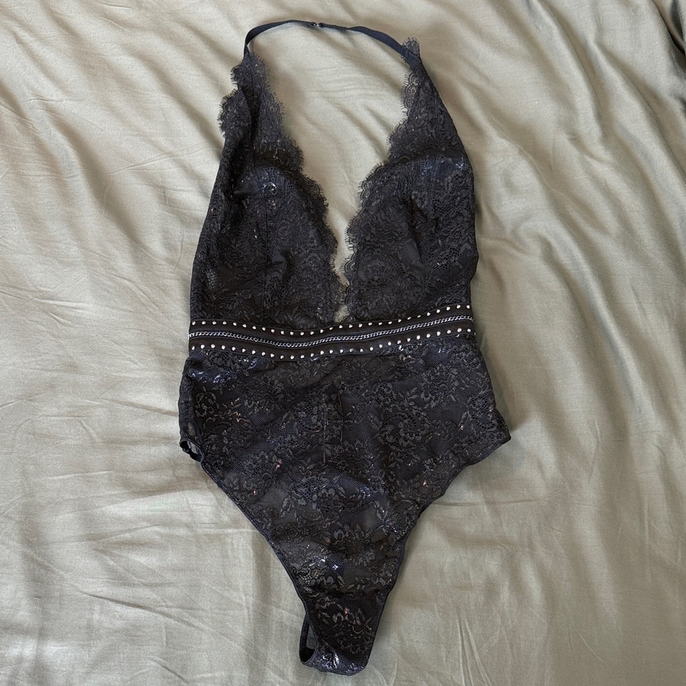 Black Lace Halter lingerie